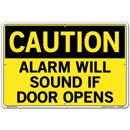 Vestil Aluminum Composite Sign, 12-1/2" H, 18-1/2" WW, Rectangle, English, SI-C-75-D-AC-130 SI-C-75-D-AC-130